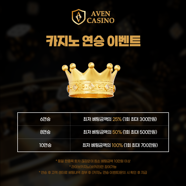 아벤카지노 카지노 연승이벤트